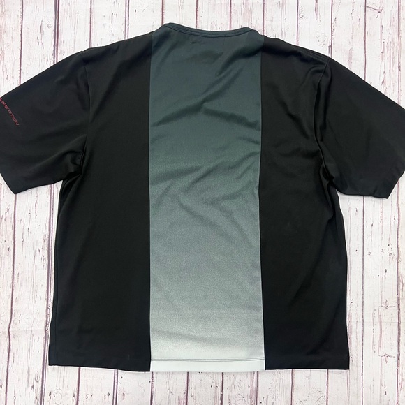 Men’s Black/ Dark Gray Short Sleeve Ombré Shirt V Neck Nautica Competition XL - Picture 5 of 5